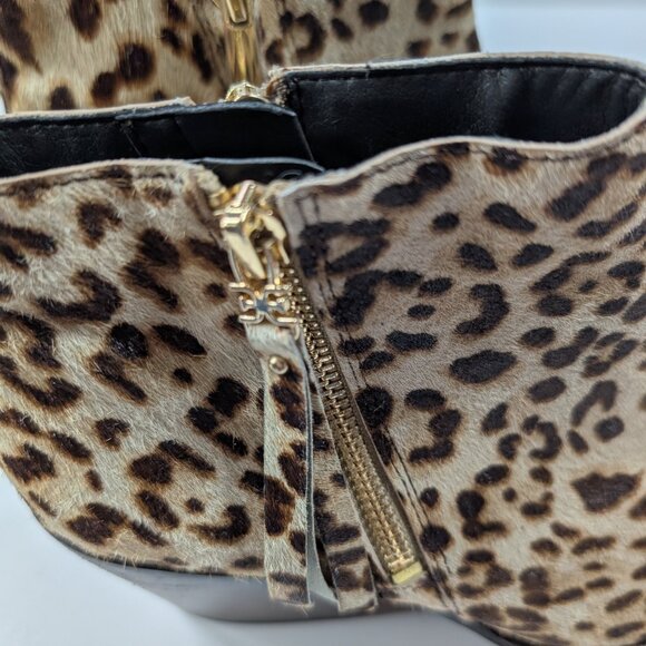 Like NEW Sam Edelman Walden Leopard-Print Cow Hair Booties Size 6 - Picture 12 of 17